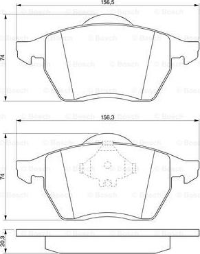 BOSCH 0 986 494 003 - Тормозные колодки, дисковые, комплект autospares.lv