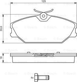 BOSCH 0 986 494 024 - Тормозные колодки, дисковые, комплект autospares.lv