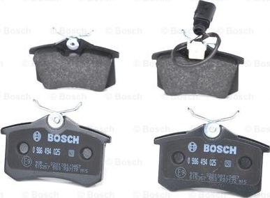 BOSCH 0 986 494 025 - Тормозные колодки, дисковые, комплект autospares.lv