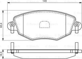 BOSCH 0 986 494 026 - Тормозные колодки, дисковые, комплект autospares.lv