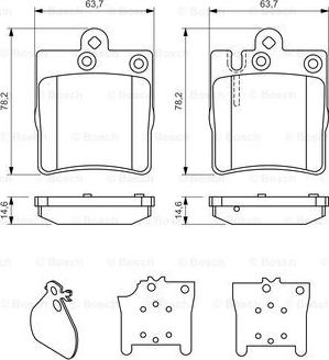 BOSCH 0 986 494 022 - Тормозные колодки, дисковые, комплект autospares.lv