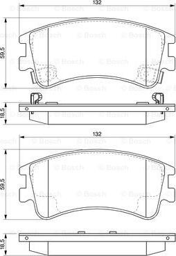 BOSCH 0 986 494 079 - Тормозные колодки, дисковые, комплект autospares.lv