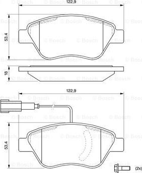 BOSCH 0 986 494 070 - Тормозные колодки, дисковые, комплект autospares.lv