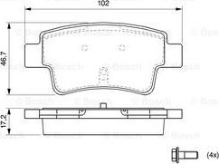 BOSCH 0 986 494 072 - Тормозные колодки, дисковые, комплект autospares.lv