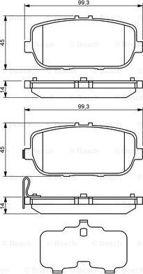 BOSCH 0 986 494 190 - Тормозные колодки, дисковые, комплект autospares.lv