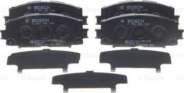 BOSCH 0 986 494 198 - Тормозные колодки, дисковые, комплект autospares.lv