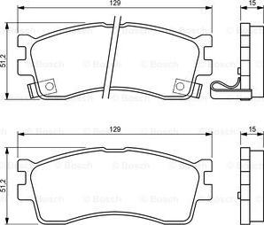 BOSCH 0 986 494 144 - Тормозные колодки, дисковые, комплект autospares.lv