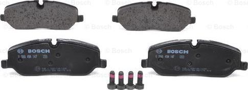 BOSCH 0 986 494 147 - Тормозные колодки, дисковые, комплект autospares.lv