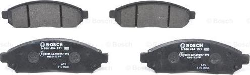 BOSCH 0 986 494 151 - Тормозные колодки, дисковые, комплект autospares.lv