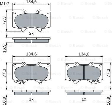 BOSCH 0 986 494 153 - Тормозные колодки, дисковые, комплект autospares.lv