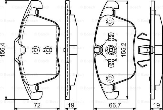 BOSCH 0 986 494 169 - Тормозные колодки, дисковые, комплект autospares.lv