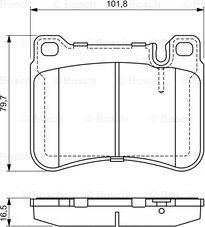 BOSCH 0 986 494 166 - Тормозные колодки, дисковые, комплект autospares.lv