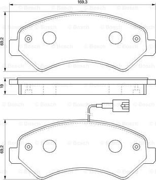 BOSCH 0 986 494 109 - Тормозные колодки, дисковые, комплект autospares.lv