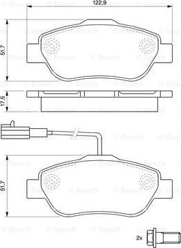 BOSCH 0 986 494 114 - Тормозные колодки, дисковые, комплект autospares.lv