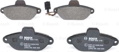 BOSCH 0 986 494 115 - Тормозные колодки, дисковые, комплект autospares.lv