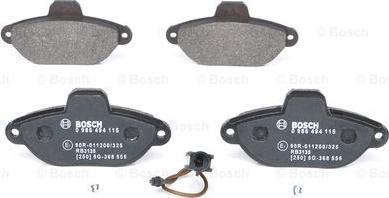 BOSCH 0 986 494 115 - Тормозные колодки, дисковые, комплект autospares.lv