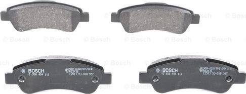 BOSCH 0 986 494 110 - Тормозные колодки, дисковые, комплект autospares.lv