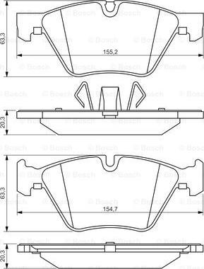 BOSCH 0 986 494 117 - Тормозные колодки, дисковые, комплект autospares.lv