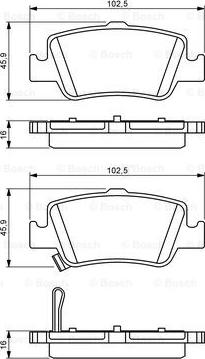 BOSCH 0 986 494 182 - Тормозные колодки, дисковые, комплект autospares.lv