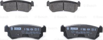 BOSCH 0 986 494 133 - Тормозные колодки, дисковые, комплект autospares.lv