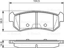 BOSCH 0 986 494 133 - Тормозные колодки, дисковые, комплект autospares.lv