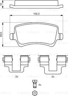 BOSCH 0 986 494 175 - Тормозные колодки, дисковые, комплект autospares.lv