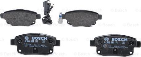 BOSCH 0 986 494 171 - Тормозные колодки, дисковые, комплект autospares.lv