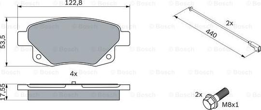 BOSCH 0 986 494 171 - Тормозные колодки, дисковые, комплект autospares.lv