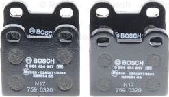 BOSCH 0 986 494 847 - Тормозные колодки, дисковые, комплект autospares.lv