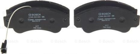 BOSCH 0 986 494 850 - Тормозные колодки, дисковые, комплект autospares.lv