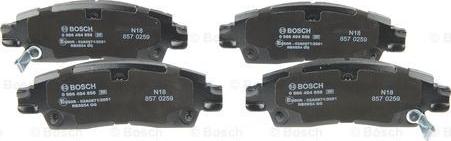 BOSCH 0 986 494 858 - Тормозные колодки, дисковые, комплект autospares.lv