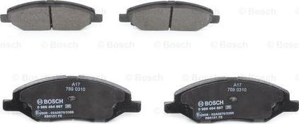 BOSCH 0 986 494 867 - Тормозные колодки, дисковые, комплект autospares.lv