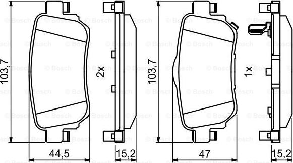 BOSCH 0 986 494 816 - Тормозные колодки, дисковые, комплект autospares.lv