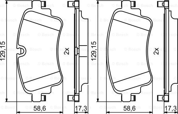 BOSCH 0 986 494 833 - Тормозные колодки, дисковые, комплект autospares.lv