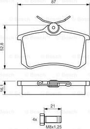 BOSCH 0 986 494 399 - Тормозные колодки, дисковые, комплект autospares.lv