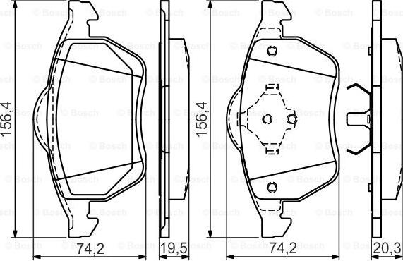 BOSCH 0 986 494 390 - Тормозные колодки, дисковые, комплект autospares.lv