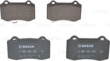 BOSCH 0 986 494 393 - Тормозные колодки, дисковые, комплект autospares.lv