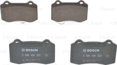 BOSCH 0 986 494 393 - Тормозные колодки, дисковые, комплект autospares.lv