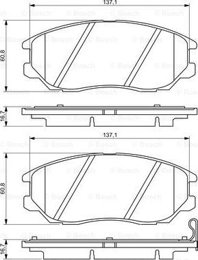 BOSCH 0 986 494 347 - Тормозные колодки, дисковые, комплект autospares.lv