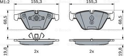 BOSCH 0 986 494 354 - Тормозные колодки, дисковые, комплект autospares.lv