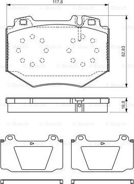 BOSCH 0 986 494 352 - Тормозные колодки, дисковые, комплект autospares.lv