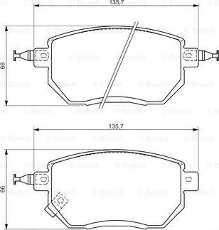 BOSCH 0 986 494 366 - Тормозные колодки, дисковые, комплект autospares.lv