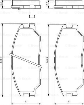 BOSCH 0 986 494 360 - Тормозные колодки, дисковые, комплект autospares.lv