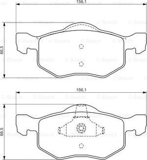 BOSCH 0 986 494 361 - Тормозные колодки, дисковые, комплект autospares.lv