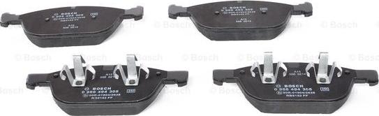 BOSCH 0 986 494 305 - Тормозные колодки, дисковые, комплект autospares.lv