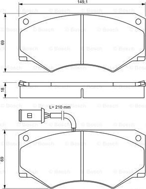 BOSCH 0 986 494 301 - Тормозные колодки, дисковые, комплект autospares.lv