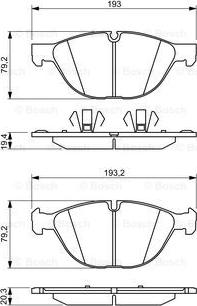 BOSCH 0 986 494 307 - Тормозные колодки, дисковые, комплект autospares.lv