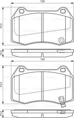 BOSCH 0 986 494 310 - Тормозные колодки, дисковые, комплект autospares.lv