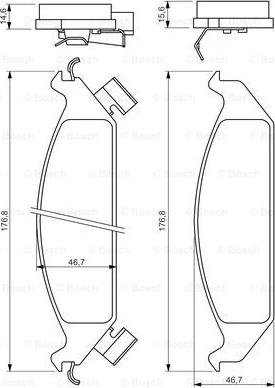 BOSCH 0 986 494 313 - Тормозные колодки, дисковые, комплект autospares.lv