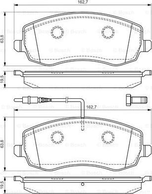 BOSCH 0 986 494 385 - Тормозные колодки, дисковые, комплект autospares.lv